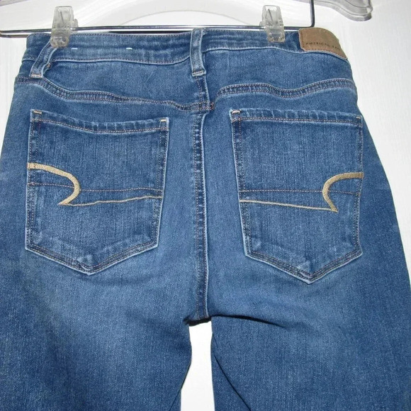 AMERICAN EAGLE Super Hi-Rise Jegging 360 Next Level Stretch Jeans Size 4 Short - Picture 4 of 8